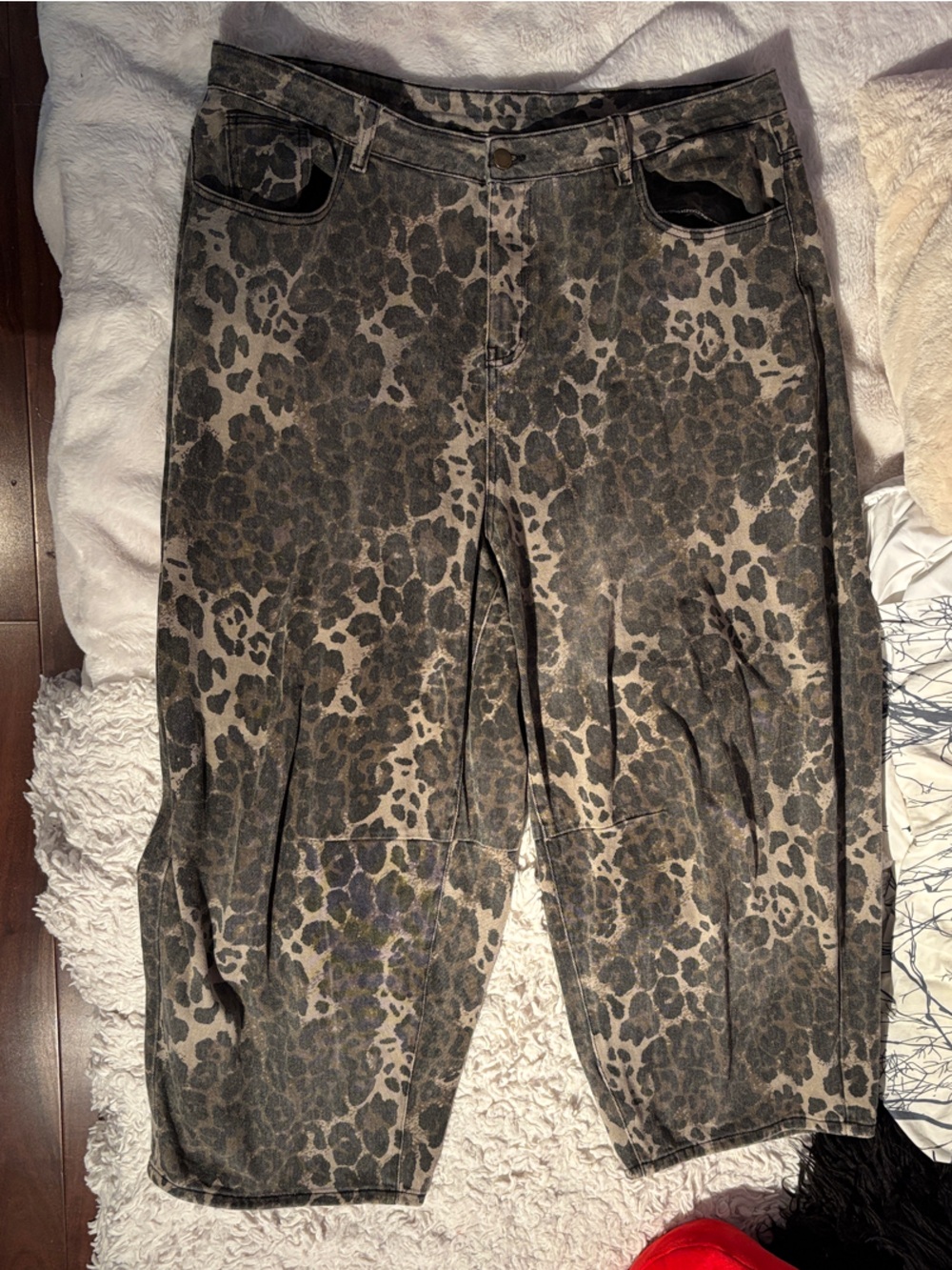 Cider Leopard-Print Wide-Leg Pants